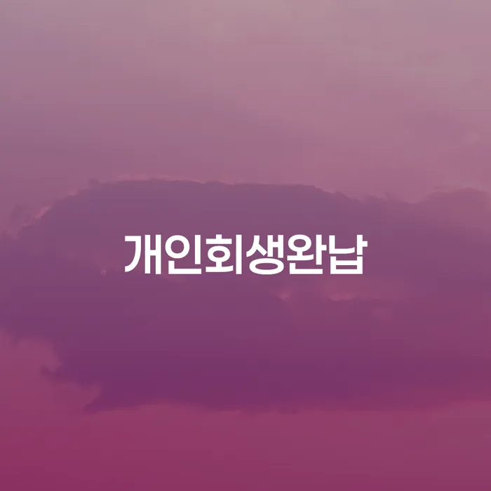 독촉 개인회생 처리방법 있을까요?