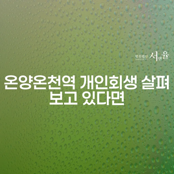 온양온천역 개인회생 살펴보고 있다면